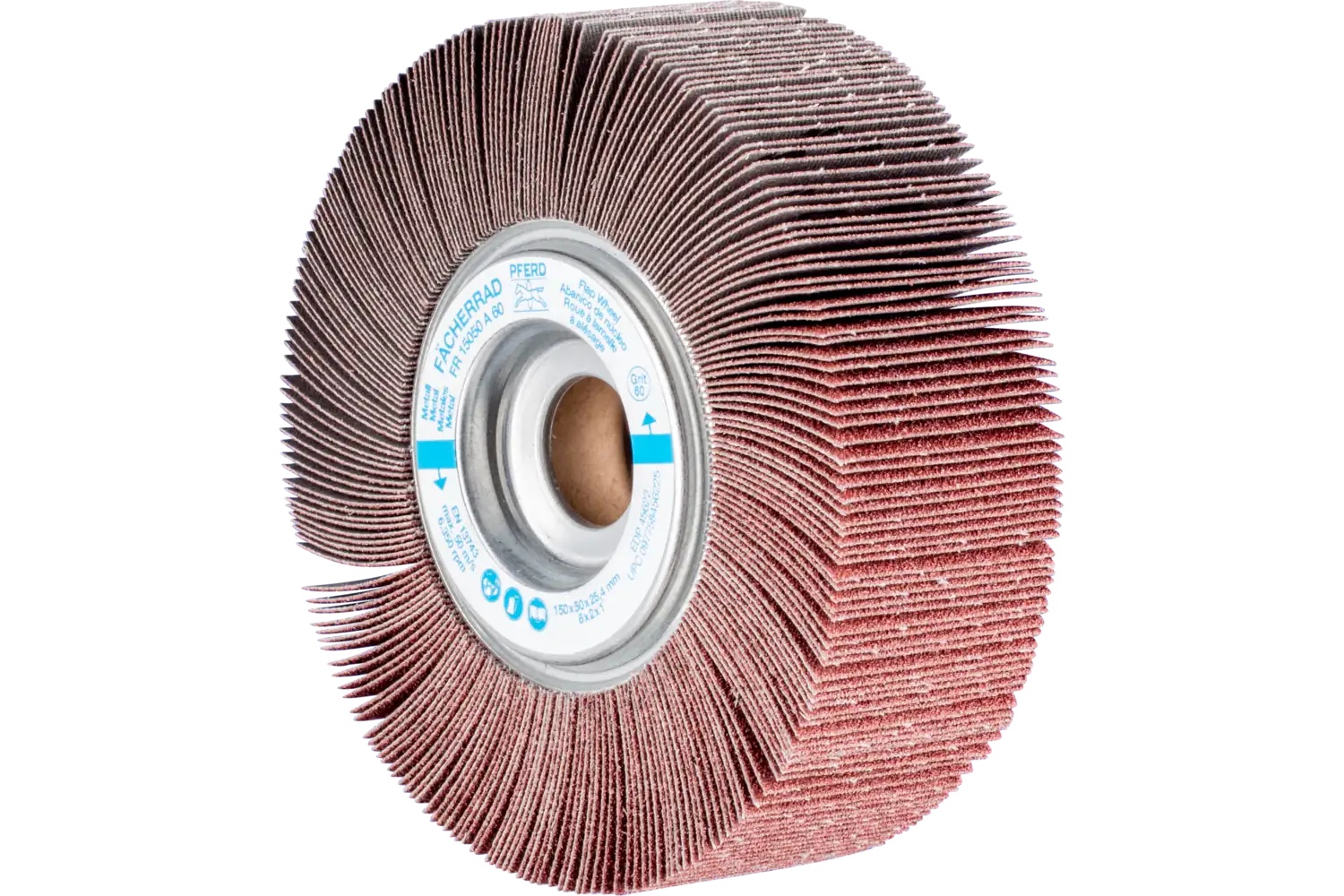 Picture of Pferd Unmounted Flap Wheel, 6" X 2, 1" Arbor, 60 Grit, Aluminum Oxide